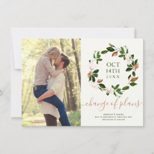 Cambio de Planes de Invitaciones de Fotos de Boda