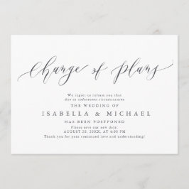 Cambio De Planes Invitación Boda Pospuesta