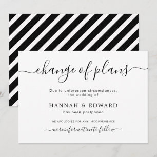 Cambio de planes Invitación Boda pospuesta