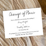 "Cambio de planes" Invitación Boda pospuesta<br><div class="desc">Aquí hay una tarjeta simple para avisar a sus invitados si es necesario cambiar su fecha de boda. Utilice los campos de plantilla para añadir sus datos personales y hacer de este diseño único y moderno su propio diseño. El fondo blanco puede cambiarse a cualquier color que prefiera. También se...</div>