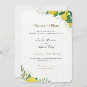 Cambio de planes pospuso la invitación de la boda