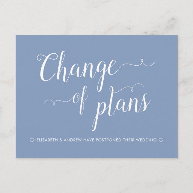 Cambio de planes Tarjeta de aplazamiento de boda D (Anverso)
