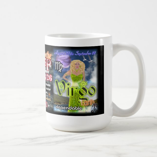 Cambio de signo del virgo de Leo, taza grande de (Derecha)