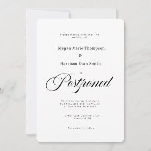 Cambio del evento de invitación a la boda elegante