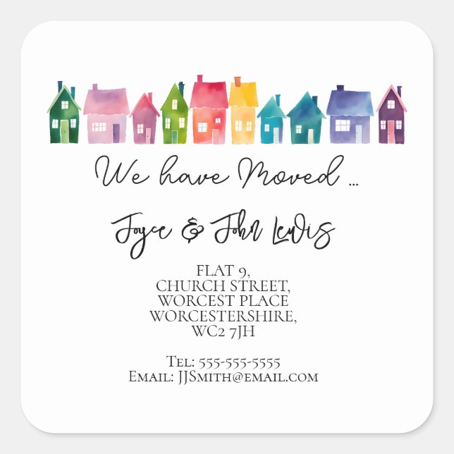 Cambio del pegatina de la etiqueta de dirección (Anverso)