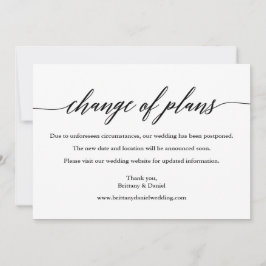 Cambio moderno de caligrafía de la tarjeta Boda de