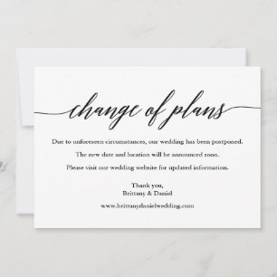 Cambio moderno de caligrafía de la tarjeta Boda de