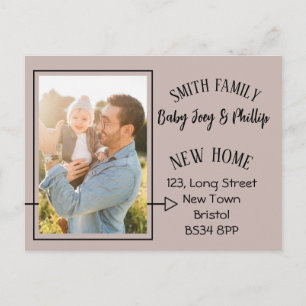 Cambio moderno de dirección Foto postal