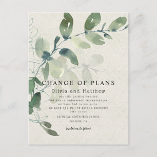 Cambio Moderno De Eucalyptus Invitación De Planes