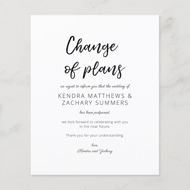 Cambio presupuestal en blanco y negro del volante  (Frente)