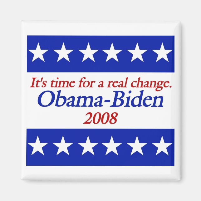 Cambio real de los imanes de Obama en Biden (Frente)