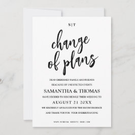 Cambio simple de Invitación de Boda de fecha