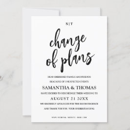 Cambio simple de Invitación de Boda de fecha