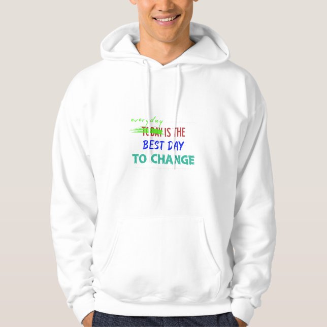 Cambios Diarios - Sudaderas con Capucha para Hombr (Anverso)