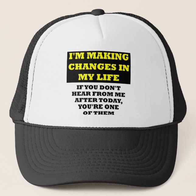 Cambios En Mi Vida Gorra Divertida Sombrero De Cam (Anverso)