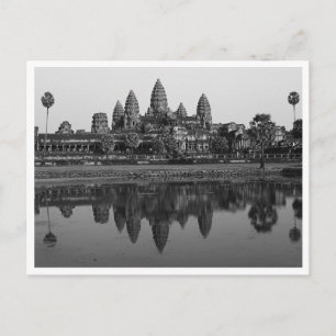 Camboya Tarjeta postal B&W de Angkor Wat Travel
