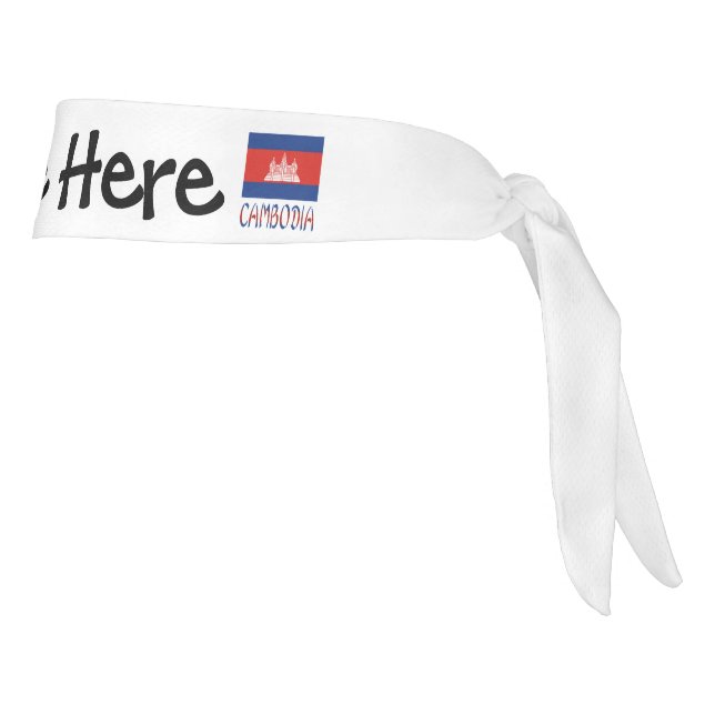 Camboya y bandera de Camboya con corbata Hea de tu (Girar 90)