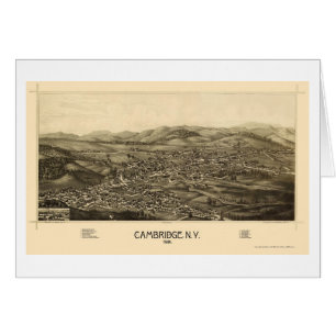 Cambridge, mapa panorámico de NY - 1886