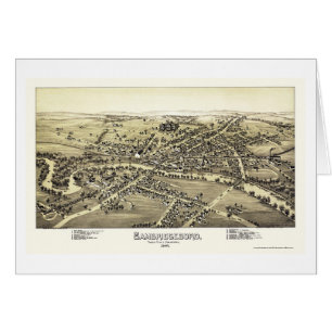 Cambridgeboro, mapa panorámico del PA - 1895