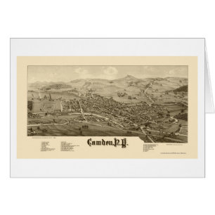 Camden, mapa panorámico de NY - 1885