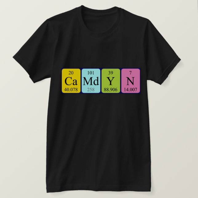 Camdyn camisa de nombre de tabla periódica (Anverso del diseño)