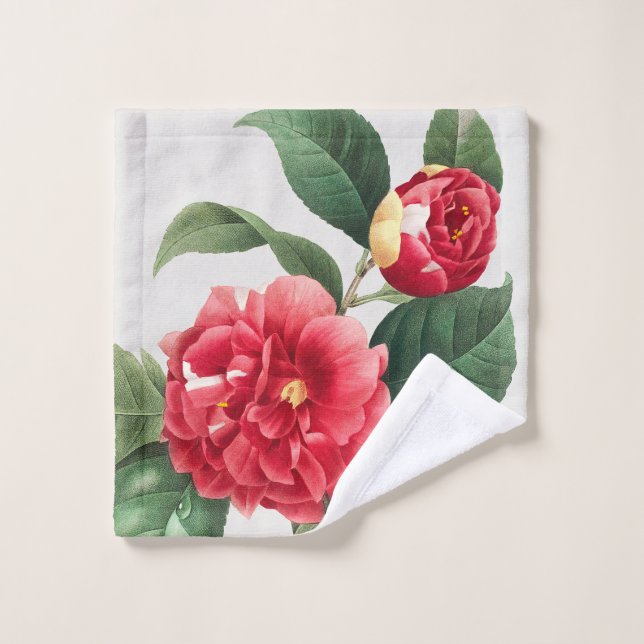 Camelia Variegada, Pierre-Joseph Redouté, 1833 (Toallita)