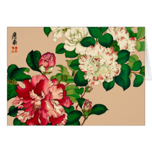 Camellias japonesas antiguas. Rosa profundo en Bei