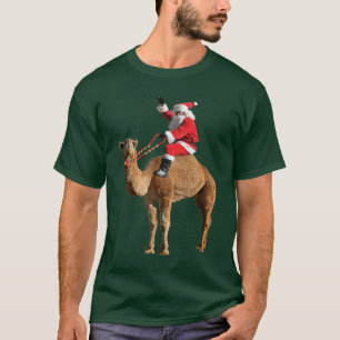 Camello del navidad y camiseta de Santa