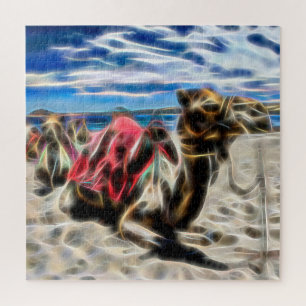 Camello en el rompecabezas abstracto