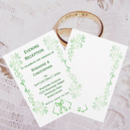 Camellones de invitación a la recepción de la boda