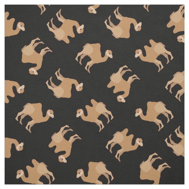 Camellos de impresión tela negra (Retal)