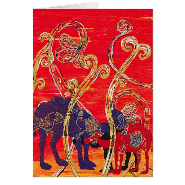 Camellos rojos y azules (Frente)