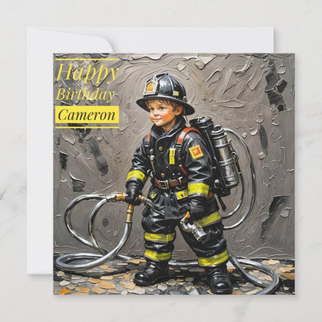 CAMERON ~ Feliz cumpleaños ~ Fireman ~ (Anverso)