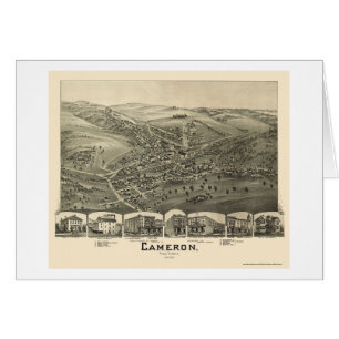 Cameron, mapa panorámico de WV - 1899