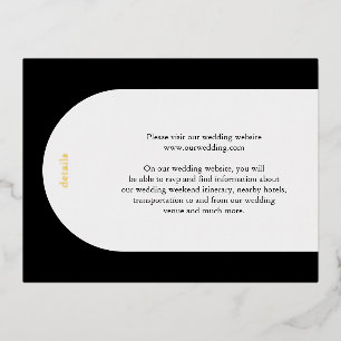 Camila Black Arch moderna Boda Tarjeta de Gabinete