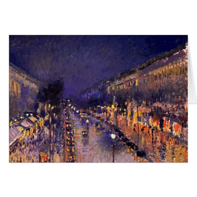 Camille Pissarro El Boulevard Montmartre De Noche (Anverso (Horizontal))