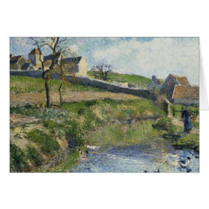 Camille Pissarro el la granja en Osny, 1883