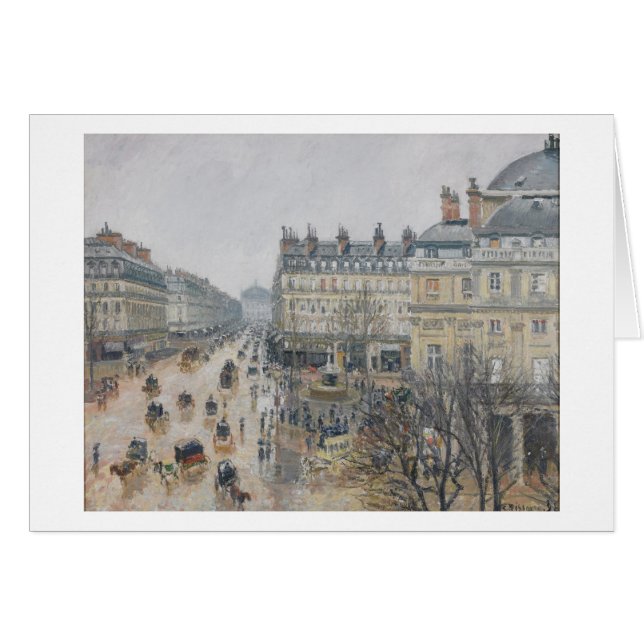 Camille Pissarro | Plaza del Teatro Francais, Pari (Anverso (Horizontal))