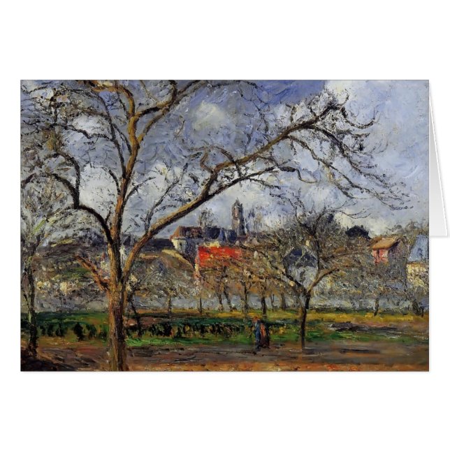 Camilo Pissarro- en huerta en Pontoise en invierno (Anverso (Horizontal))
