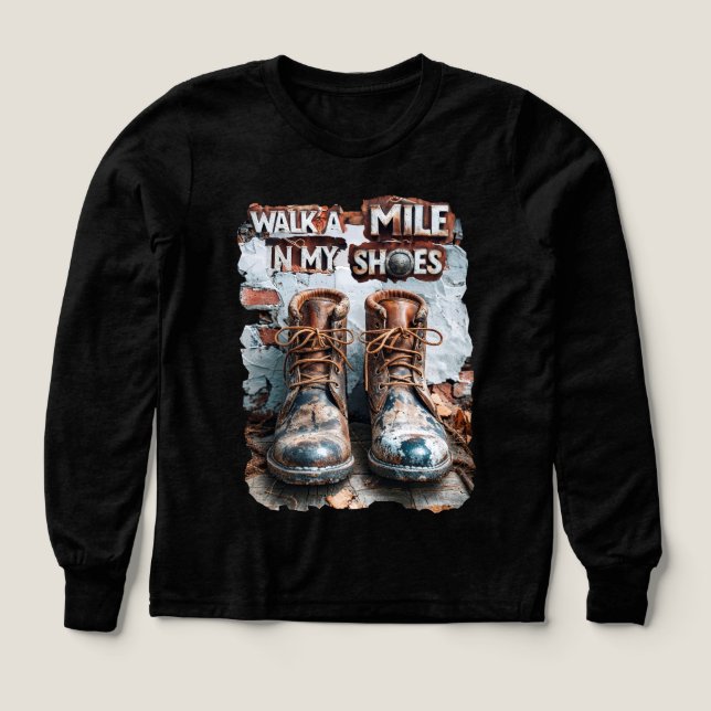 Camina a una milla en mis zapatos - Inspirador rús (Diseño frontal)