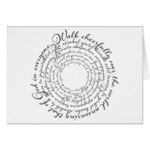 Camina con alegría Tarjeta de citas de George Fox