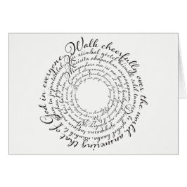 Camina con alegría Tarjeta de citas de George Fox