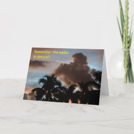 Camina por la naturaleza Miss tu tarjeta de saludo