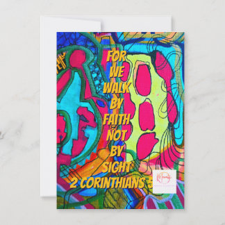 Caminamos por fe, no por vista tarjeta