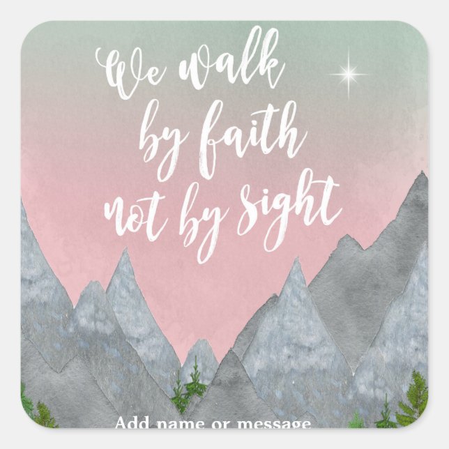 Caminamos por la fe no por ver al pegatina de la B (Anverso)