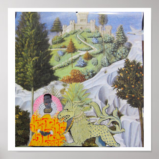 Caminando al perro - arte de collage