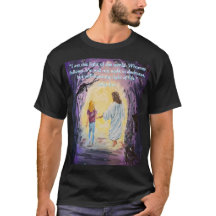 Caminando en la camiseta de Jesús y yo oscuros Jn