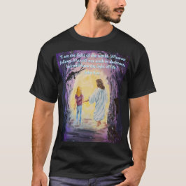 Caminando en la camiseta de Jesús y yo oscuros Jn
