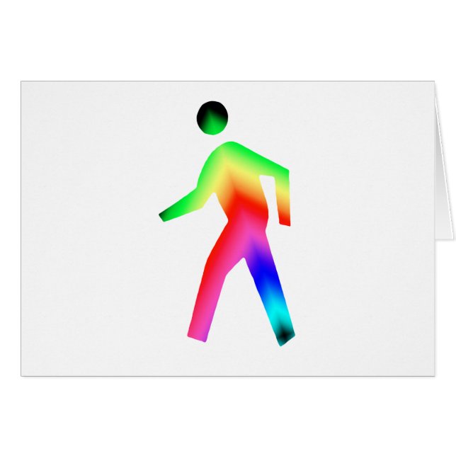 Caminando hombre arcoiris (Anverso (Horizontal))