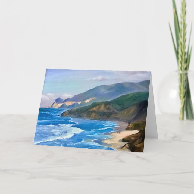 Caminando mis perros en la tarjeta de saludo de Di (Anverso)